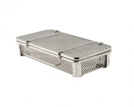 Instrumentkurv Rustfri med lokk 120 x 60 x 25